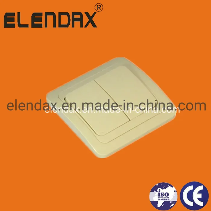 Sakelar Dua Gang Dasar Keramik atau Plastik