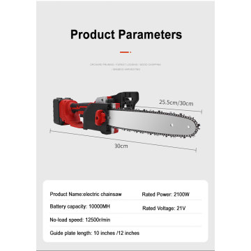 Instalação e ajuste Chainsaw sem fio profissional