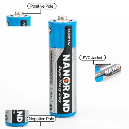 Nanguang R6P AA UM-3 1.5V Zinc Carbon Dry Cell Battery for Flashlight