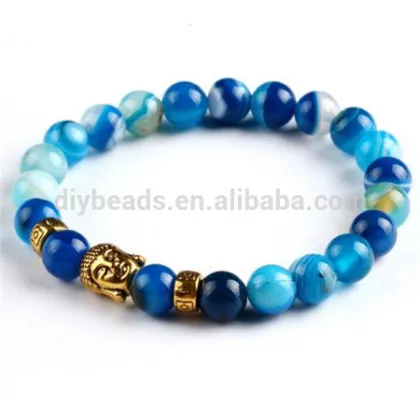 New fashion Bead bracelet with Buddha head charm