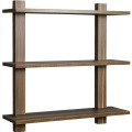 3 Tier Walnut Shelf Rack Decorative Hanging