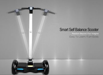 side walk scooter electric skateboard with handle Bluetooth and powerful batter