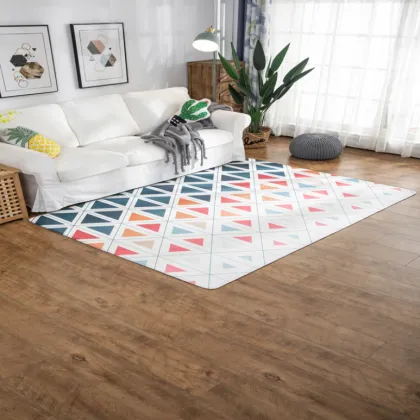 ins simple living room carpet coffee table blanket