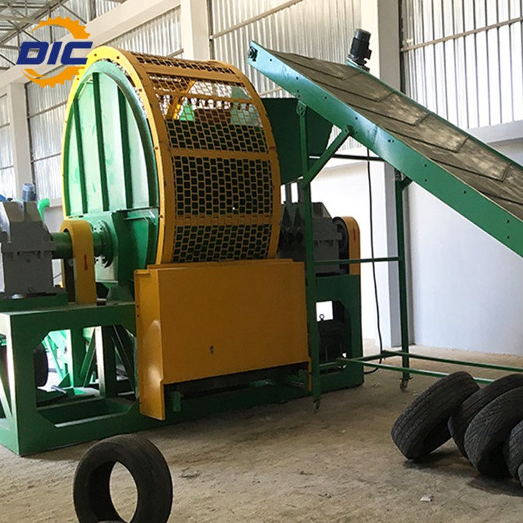 Double Shaft Used Tire Shredder Tire Recycling