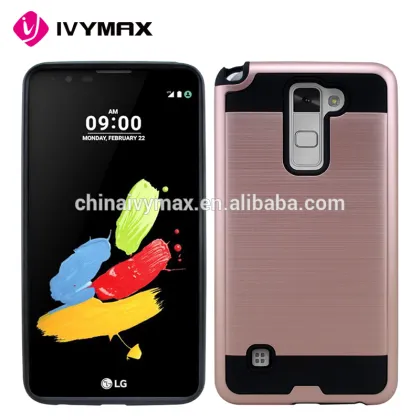 Mobile phone case manufacture aliminium textured grip back covers for LG ls775/ g stylus 2