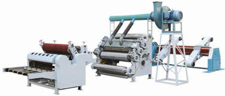 Single facer corrugated board production line