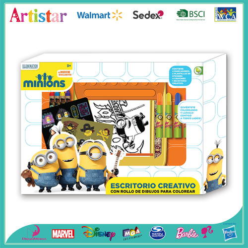 Minions rolling art desk