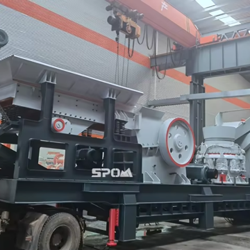 Demir, bakır, kurşun, kobalt, manganez için besleyici, konveyör ve ekranlı taş ocağı cevheri kırıcı