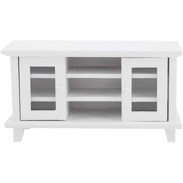 Storage TV Cabinet Miniature Mini Wooden Furniture