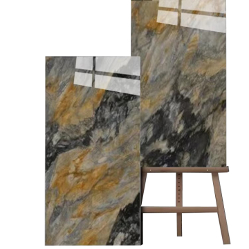 Yellow Marble Look Villa Floor Tiles