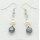 Freshwater pearl hematite beads earring