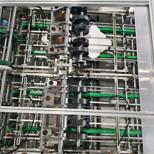 JNX-1600 6 Servo Motors Dviejų juostų kartoninių dėžių montavimo mašina