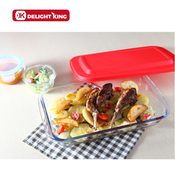 Borosilicate Glass Bakeware Baking Dishes with Lid Takeaway