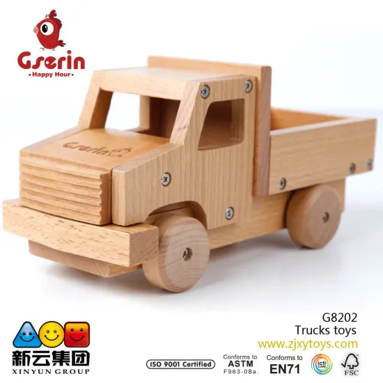 Wooden Disassembly and assembly Trucks toys