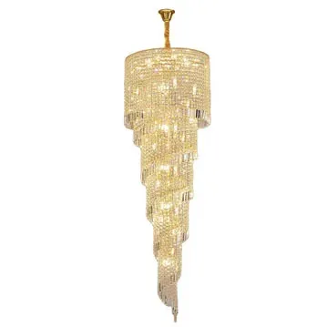 Modern Minimalist Crystal Chandelier for Duplex Villa Dining Room