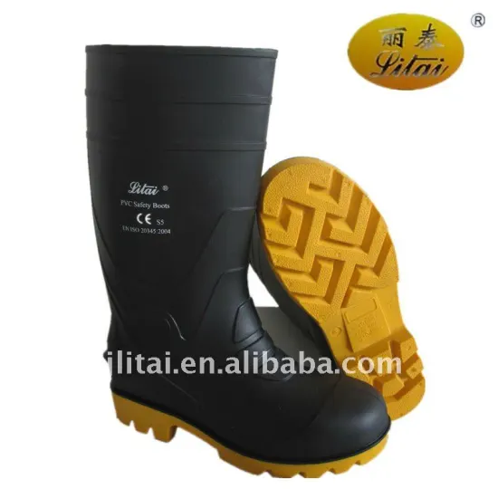 CE standard safety shoes,2015 HOT rain safety work shoes boots PVC boots