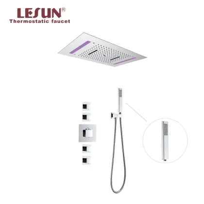 LESUN Hot Sale LED Hang Wall Shower Faucet and Sprinkle Faucet
