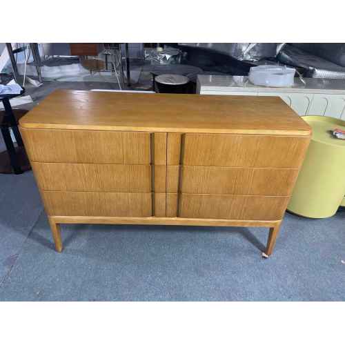 Mid-Century Modern Wooden Storage 6-Drawer Dresser