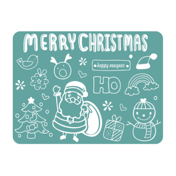 Merry Christmas Design Silicone Placemat para niños