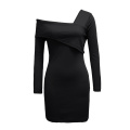 Frauen sexy One Schulter Bodycon Wrap Pullover Kleid