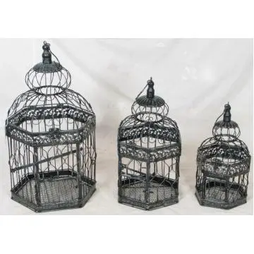 antique metal bird cage hanging