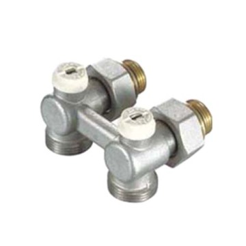 Brass H pattern valve for heating system