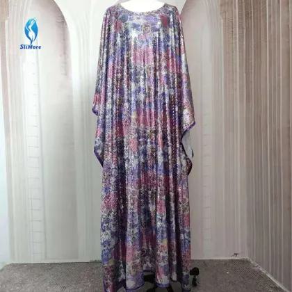 Floral Printed Long Muslim Women's Dress - Islamic Clothing Abaya