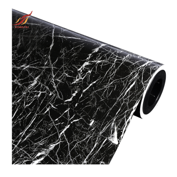 Black kitchen marble vinyl film contact paper