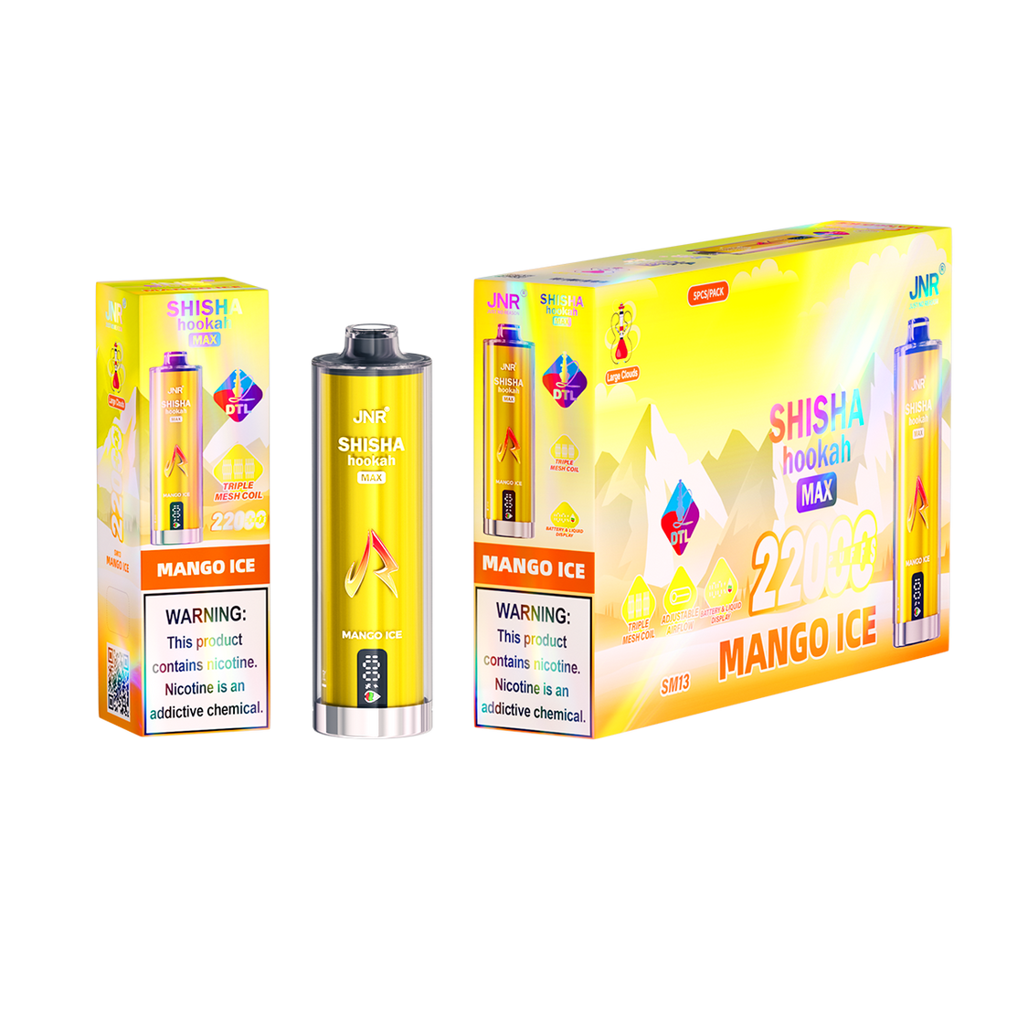 Jnr shisha hokah मैक्स 22000 पफ्स वेप थोक