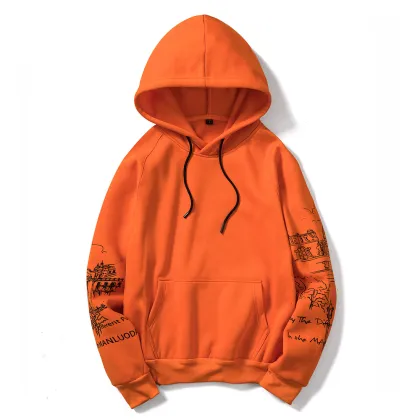 Mens Print Long Sleeve Pullover Sweater Hoodies Sweatshirts