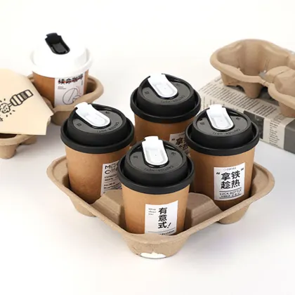 2 Cups 4 Cups Coffee Cup Holder Paper