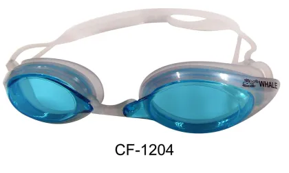 Blue Anti Fog Lens Silicone Swim Goggles,  Safety Goggles With Ce Certificate