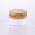 China White cream jar with bamboo lid Factory