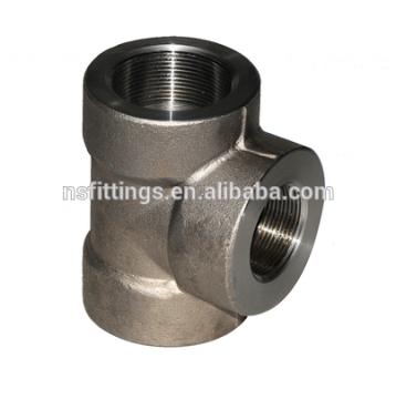 F5 F9 F11 3000# stainless steel foeged SW Tee standard ASME B16.11