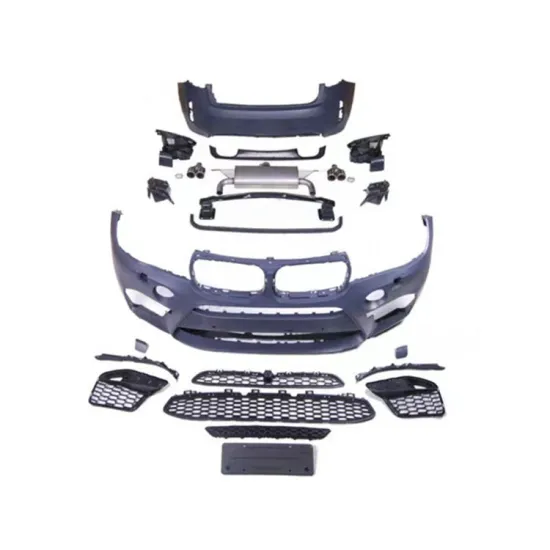 Modified X6M Style Front Bumper, Grill, and Body Kit for BMW X6 F16 (2014-2019)