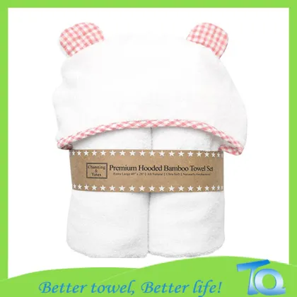 Bamboo Baby Hooded Towel With Bear Ears