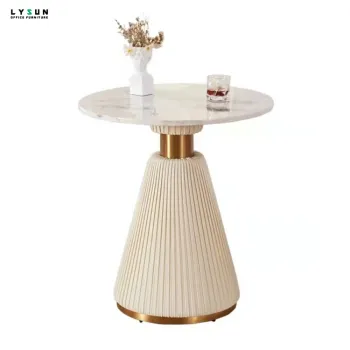 Custom Simple Premium Coffee Round Table in Solid Colors