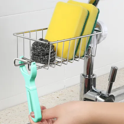 201 Stainless Steel Kitchen Sink Faucet Hanging Storage Rack & Accessories