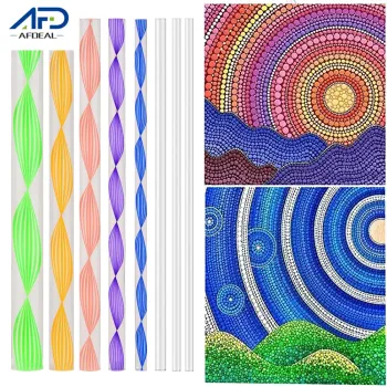 1/2/3 Sets DIY Acrylic Stick Mandala Dotting Tools Set Embossing Stick for Painting Rocks Dot Kit Nail Stamp Art Craft Tool