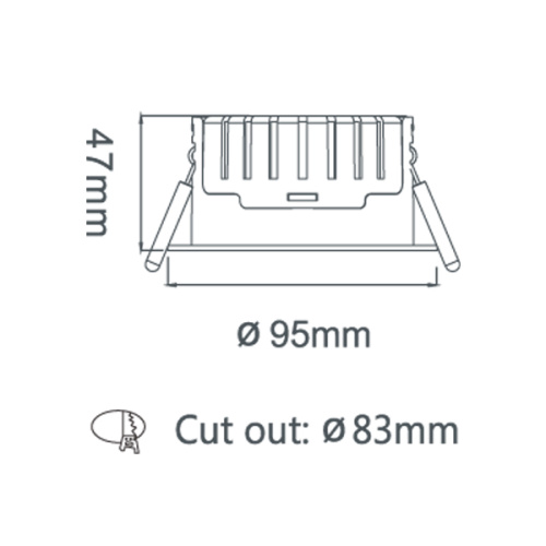 Tilt Downlight 240 volt downlights insulation compatible Manufactory