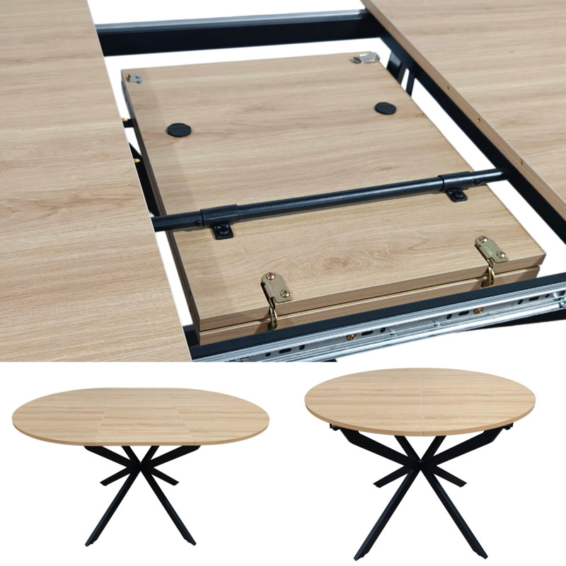 BR-25E03 oak extendable table6