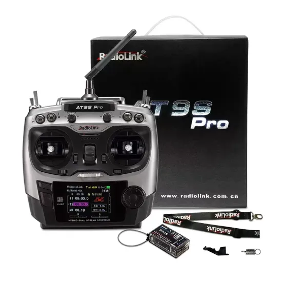 Radiolink AT9S Pro TX 10/12CH RC Radio Controller RC transmitter with R9DS RX 2.4G receiver for RC FPV Racing Drone