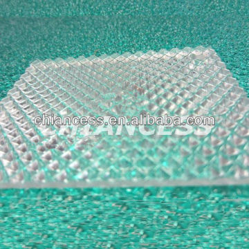Transparent Polycarbonate prismatic shape pc sheet/diamon plastic plate