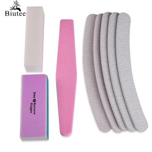 Biutee 8PCS Nail Art Sanding Files Buffer Block Manicure Pedicure Tools Nail File Sand Set