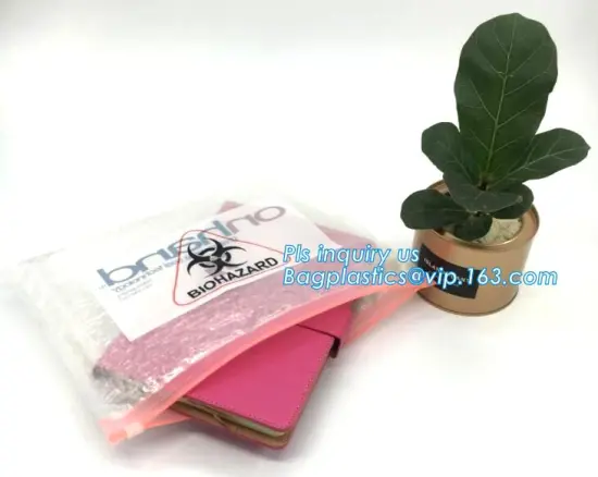 Back Seal Ziplock Bubble Bag,Top Sell Slider Bubble Bag, Reusable Slider Zipper Pink Bubble Bags for Makeup Pack
