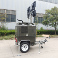 Portable LED light tower with wide lighting range