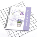 Custom lavender style magnetic snap notebook