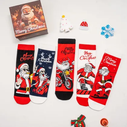 Stylish Santa-Themed Stockings for Friends