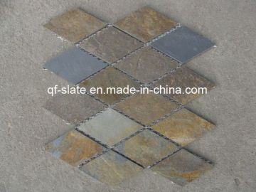 Multicolor Slate Mosaic Tile for Bathroom/Dining Room (M-XZIR0402)