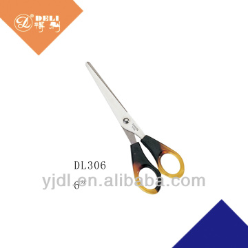 6 inch Amber color stainless steel plastic handle scissors